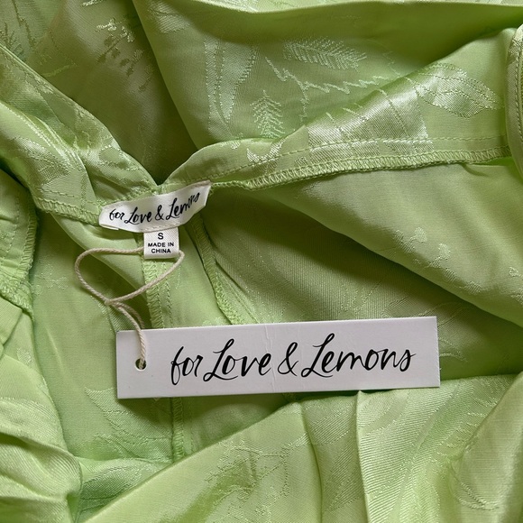 For Love And Lemons Light Green Llana Midi Dress - Picture 8 of 10